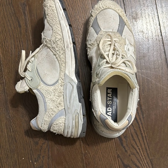 Golden Goose Cream and Gray Sneakers - Picture 1 of 4